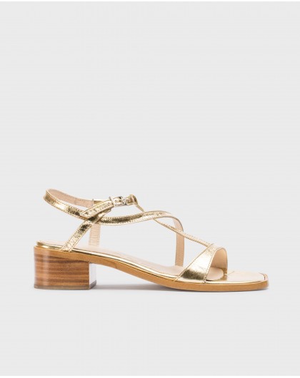 Wonders-Heels-Gold Aurora sandals