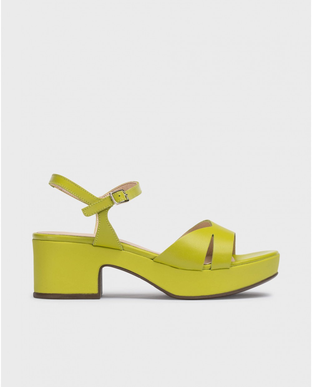 Wonders-Sandals-Green Griñón heeled sandals