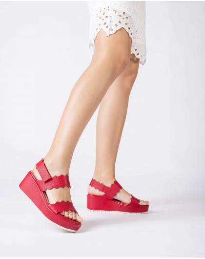 Wonders-Zapatos de mujer-Sandalias PÚRPURA Rojo