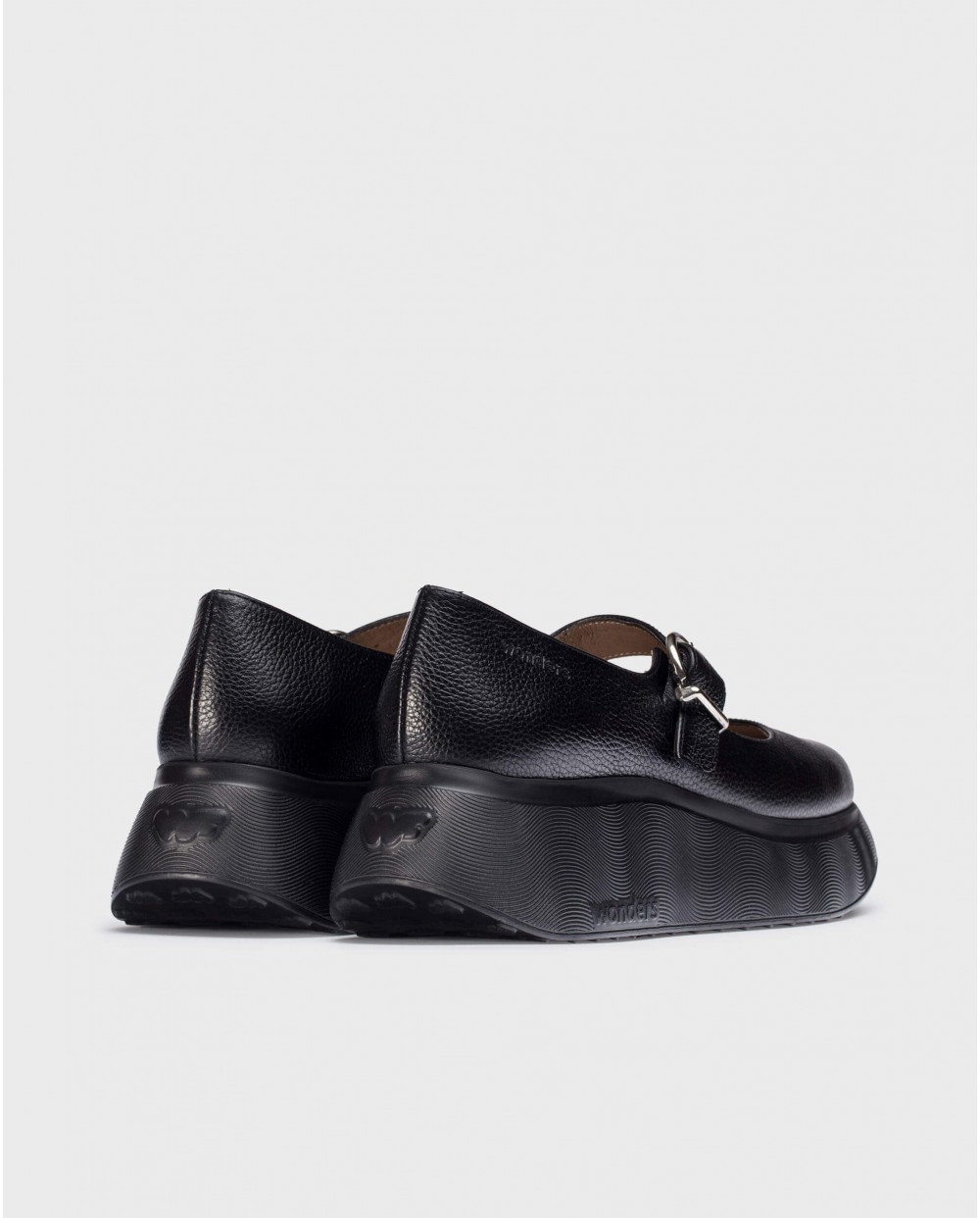 Wonders-Platforms-Black BABY Mary Jane