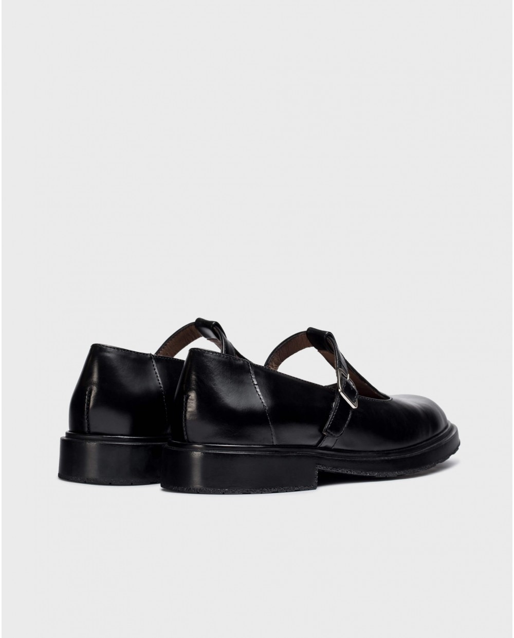 Wonders-Flat Shoes-Black MARIA Mary Janes