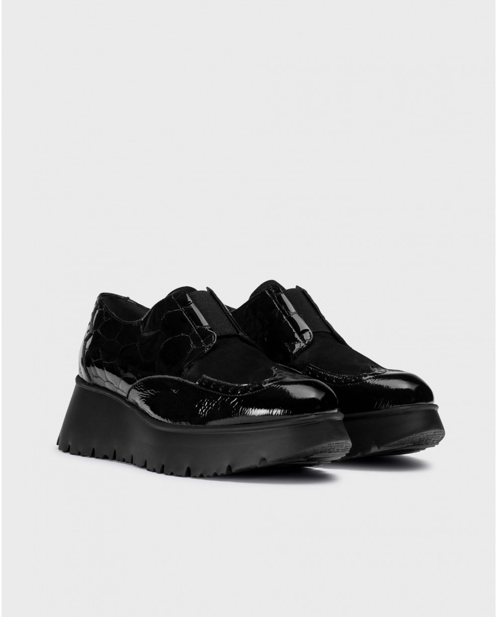 Wonders-Loafers-Black SALVA moccasins