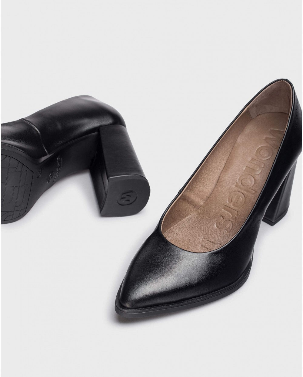 Wonders-Tacones-Zapato ICONIC Negro