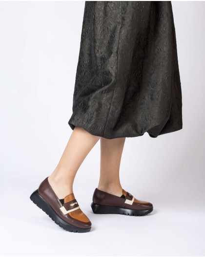 Wonders-Loafers-Brown MATERIA Loafers