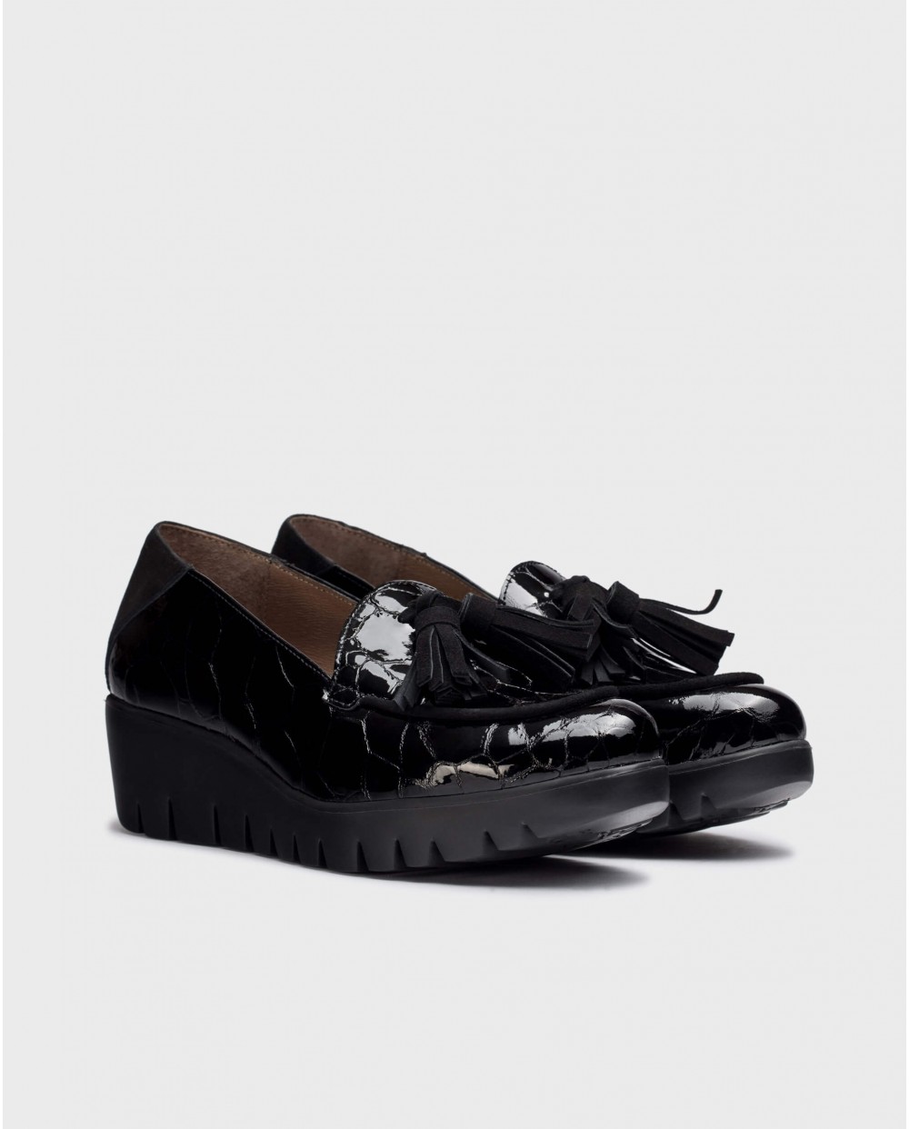 Wonders-Loafers-Black SIMONE moccasin