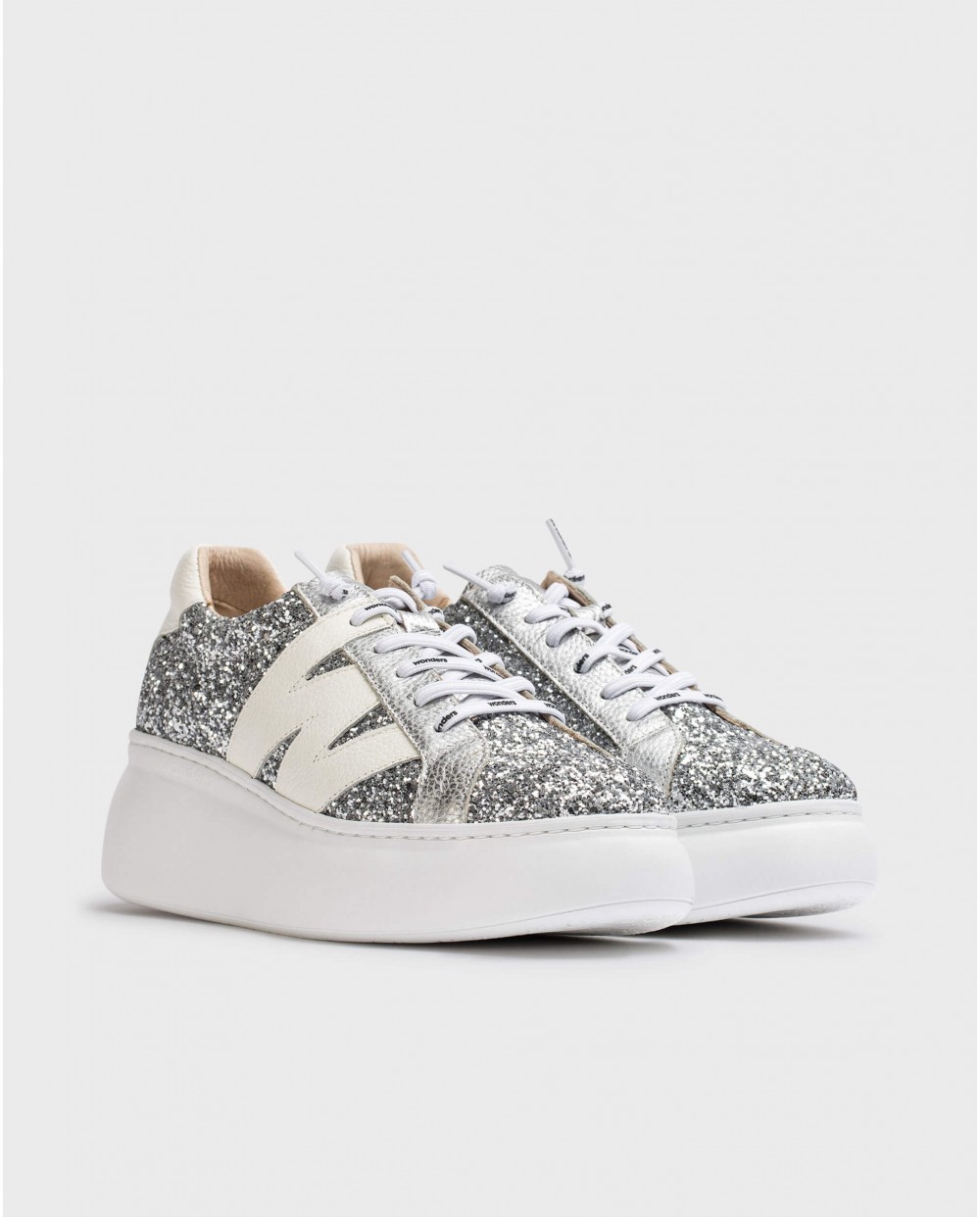 Wonders-Sneakers-Silver Glitter DORITA Sneaker