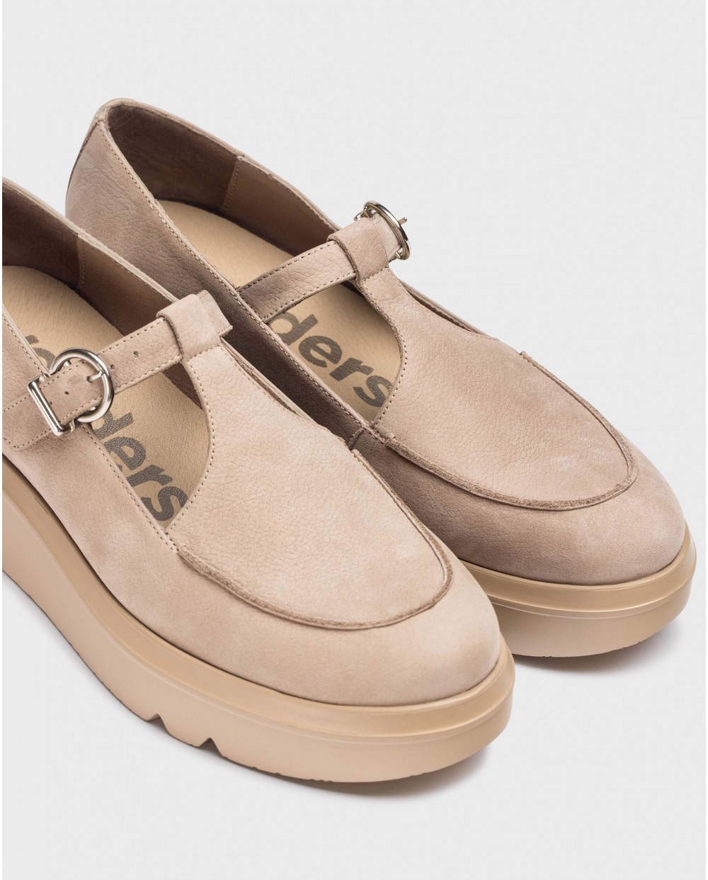 Wonders-Flat Shoes-Brown MICHAEL Mary Jane