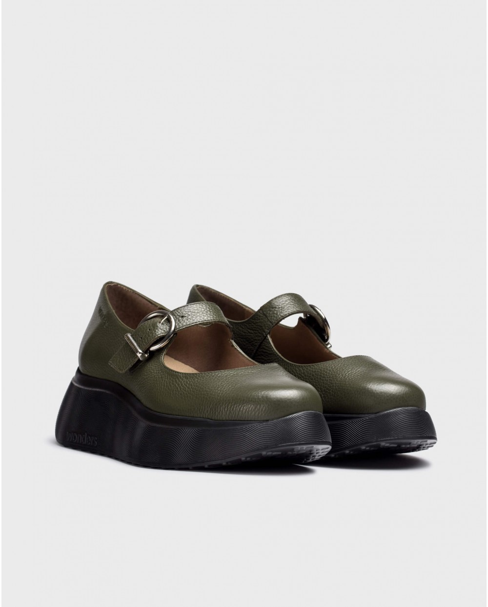 Wonders-Platforms-Green BABY Mary Jane