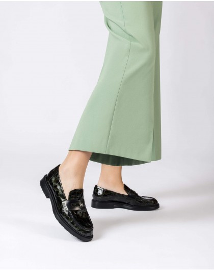 Wonders-Loafers-Green NED Loafers