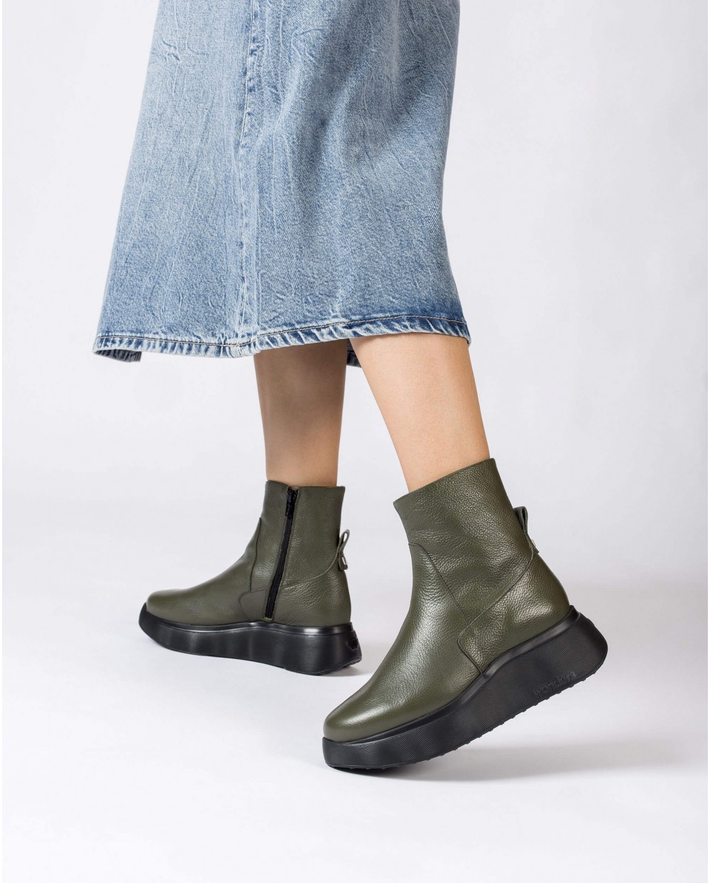 Wonders-Ankle Boots-SOFIA Green sports ankle boot