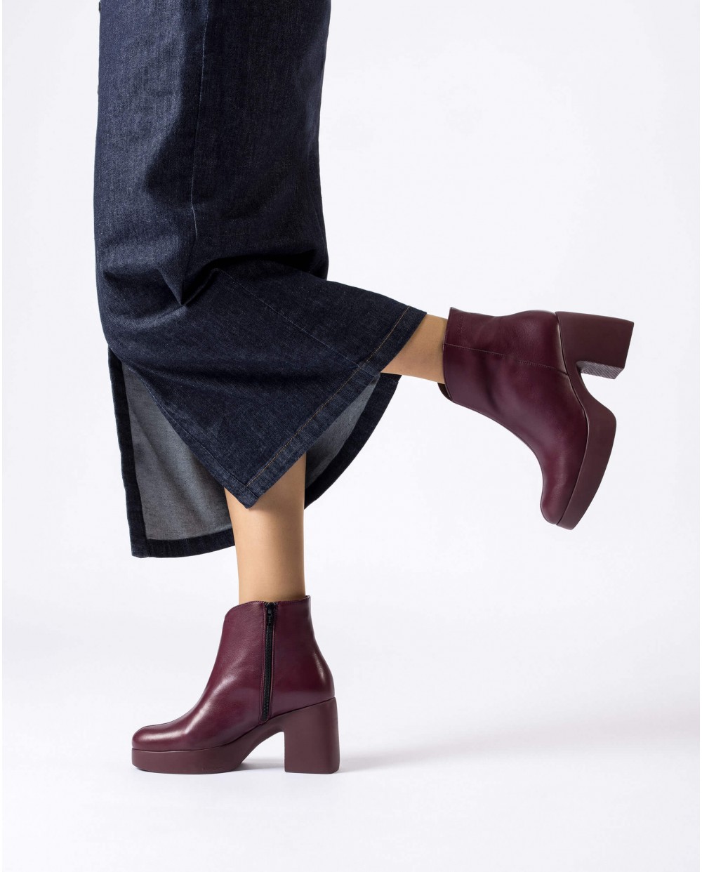 Wonders-Ankle Boots-Burgundy PAROS ankle boot