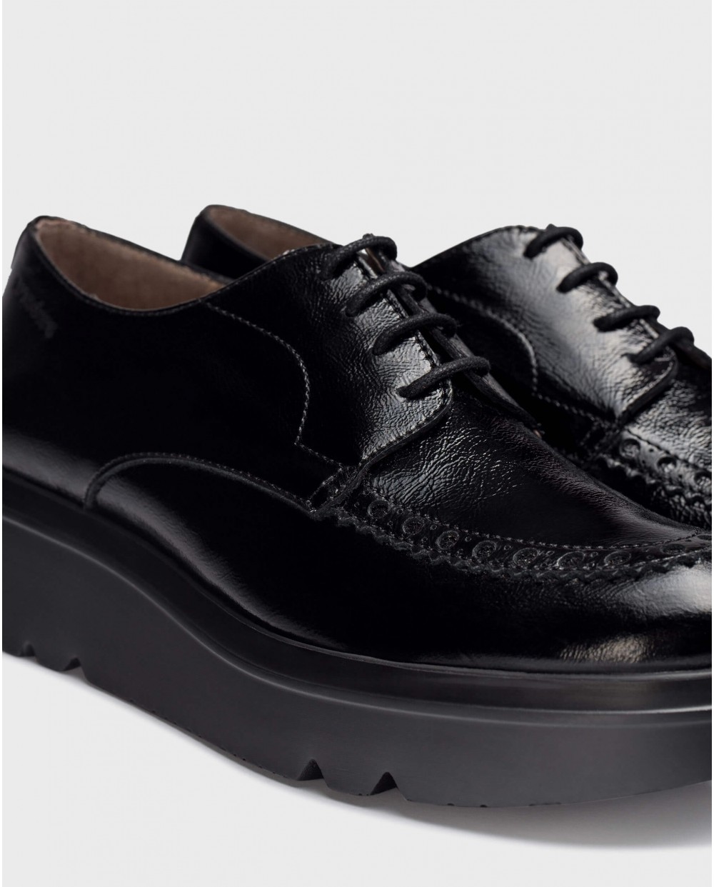 Wonders-Planos-Zapato Blucher LEE Negro