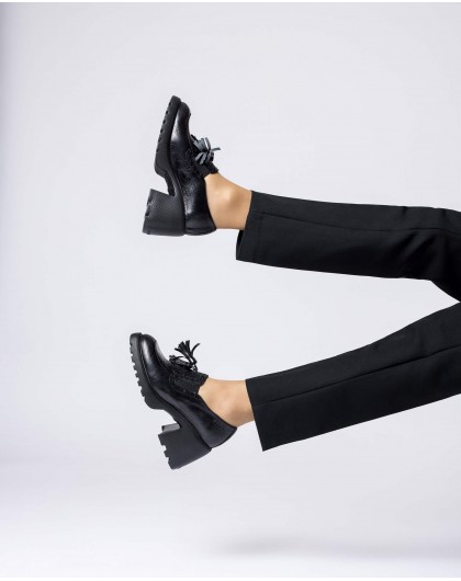 Wonders-Loafers-Black ROCOCO Loafers