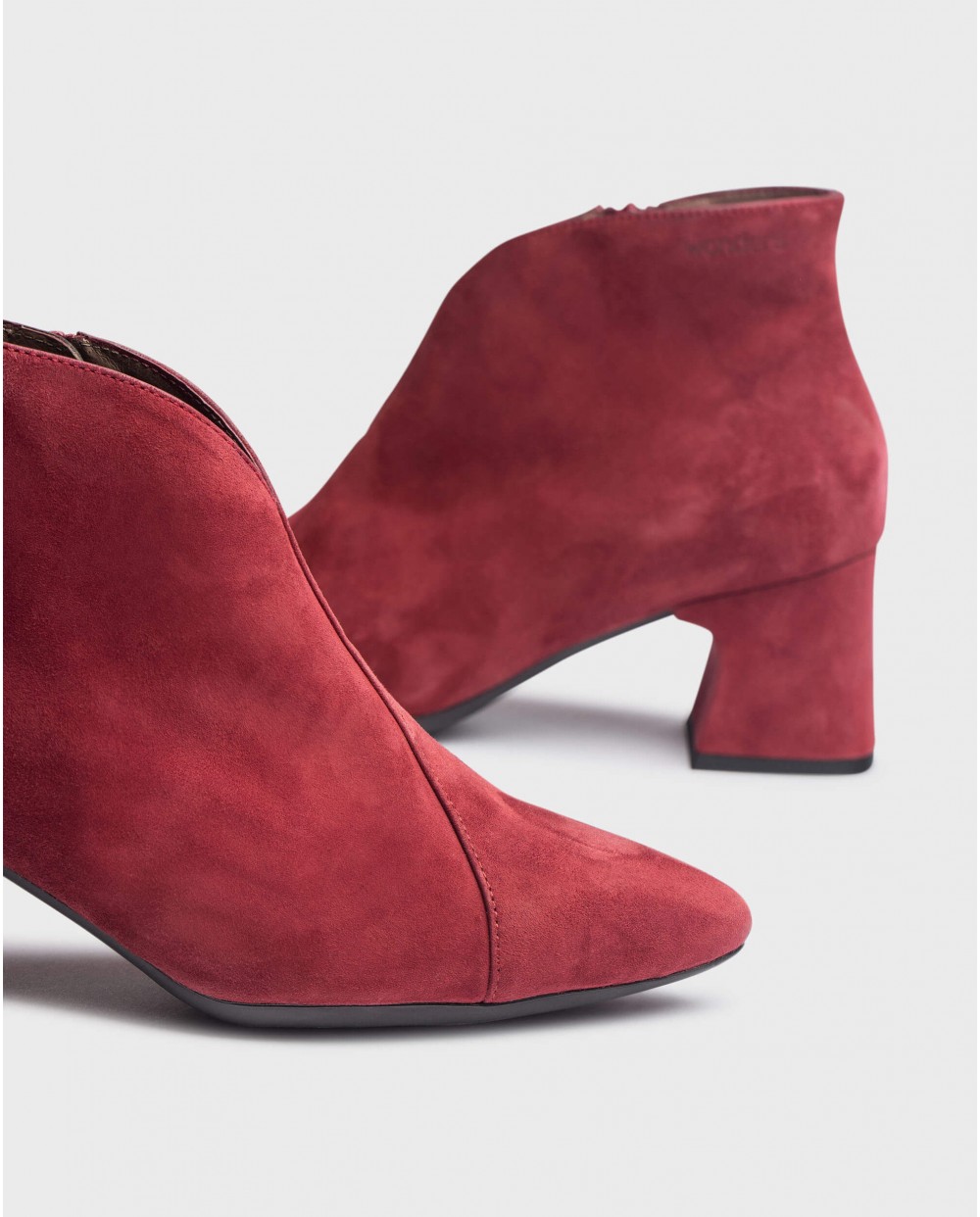 Red MONACO Ankle Boots