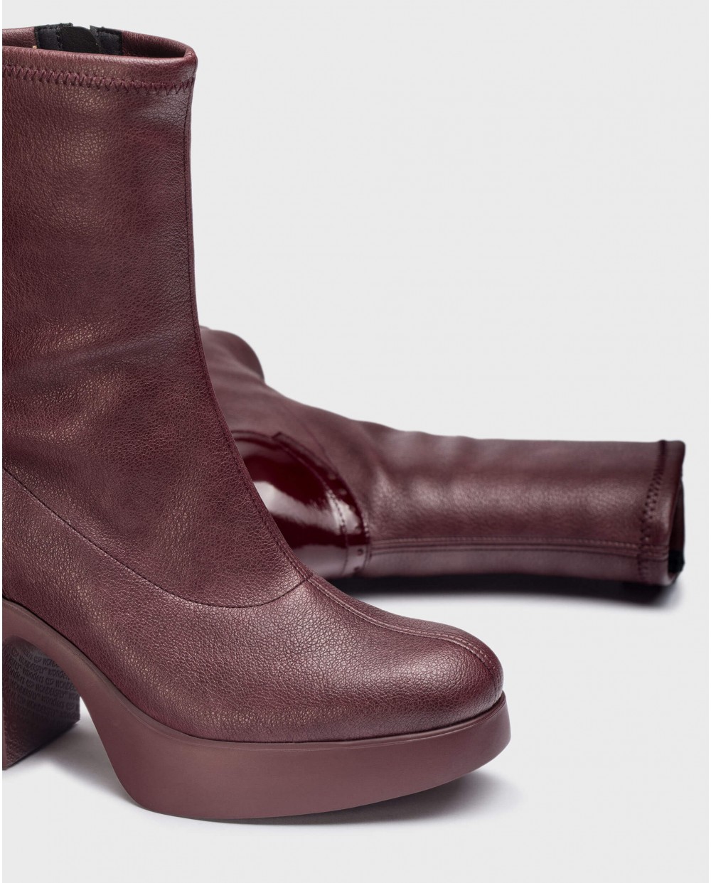 Burgundy BARCELONETA ankle boots