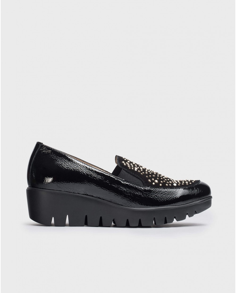 Black patent leather DIAMANT loafer