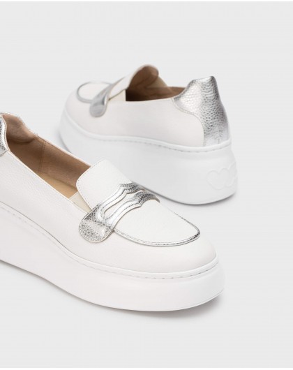 Wonders-Pre Fall 2024-White BACAN Loafers