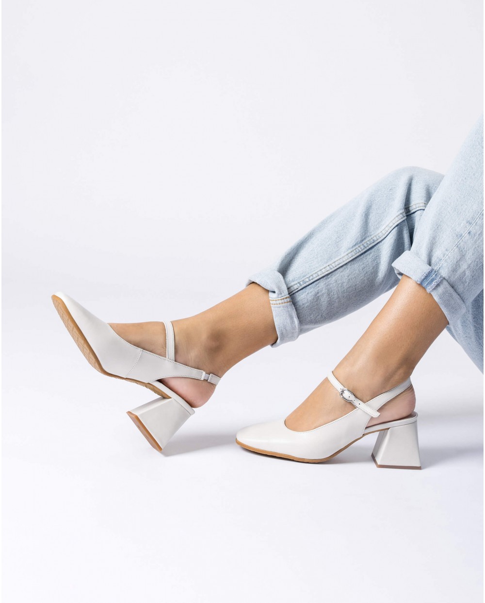 Wonders-Pre Fall 2024-White JANE Slingback