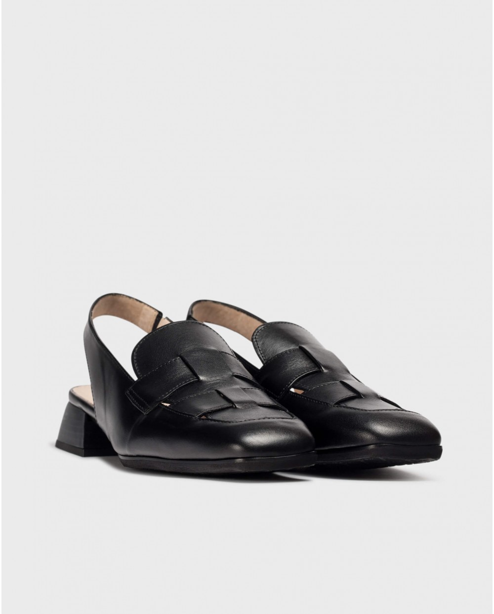 Wonders-Flat Shoes-Black RENATA Jelly Sandal