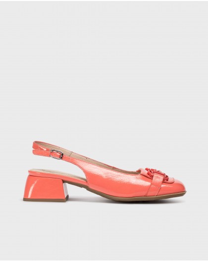 Wonders-Heels-Coral CHARO Slingback