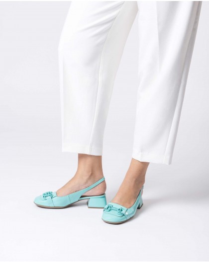 Wonders-Heels-Blue CHARO Slingback