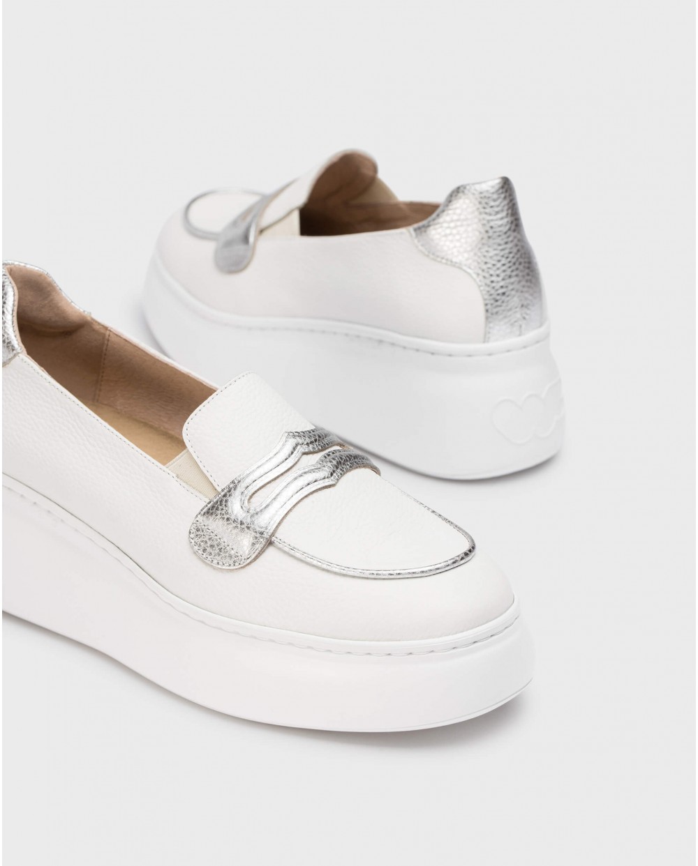 White BACAN Loafers