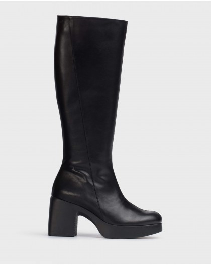 Wonders-Boots-Black boot Mayfair