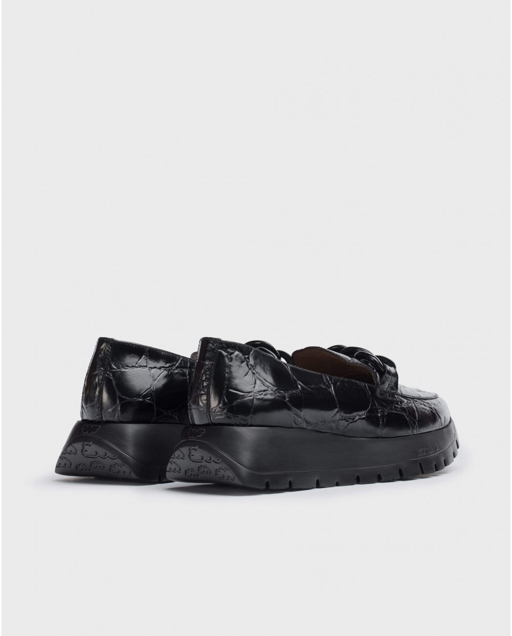 Wonders-Outlet-Black ROSE Moccasin