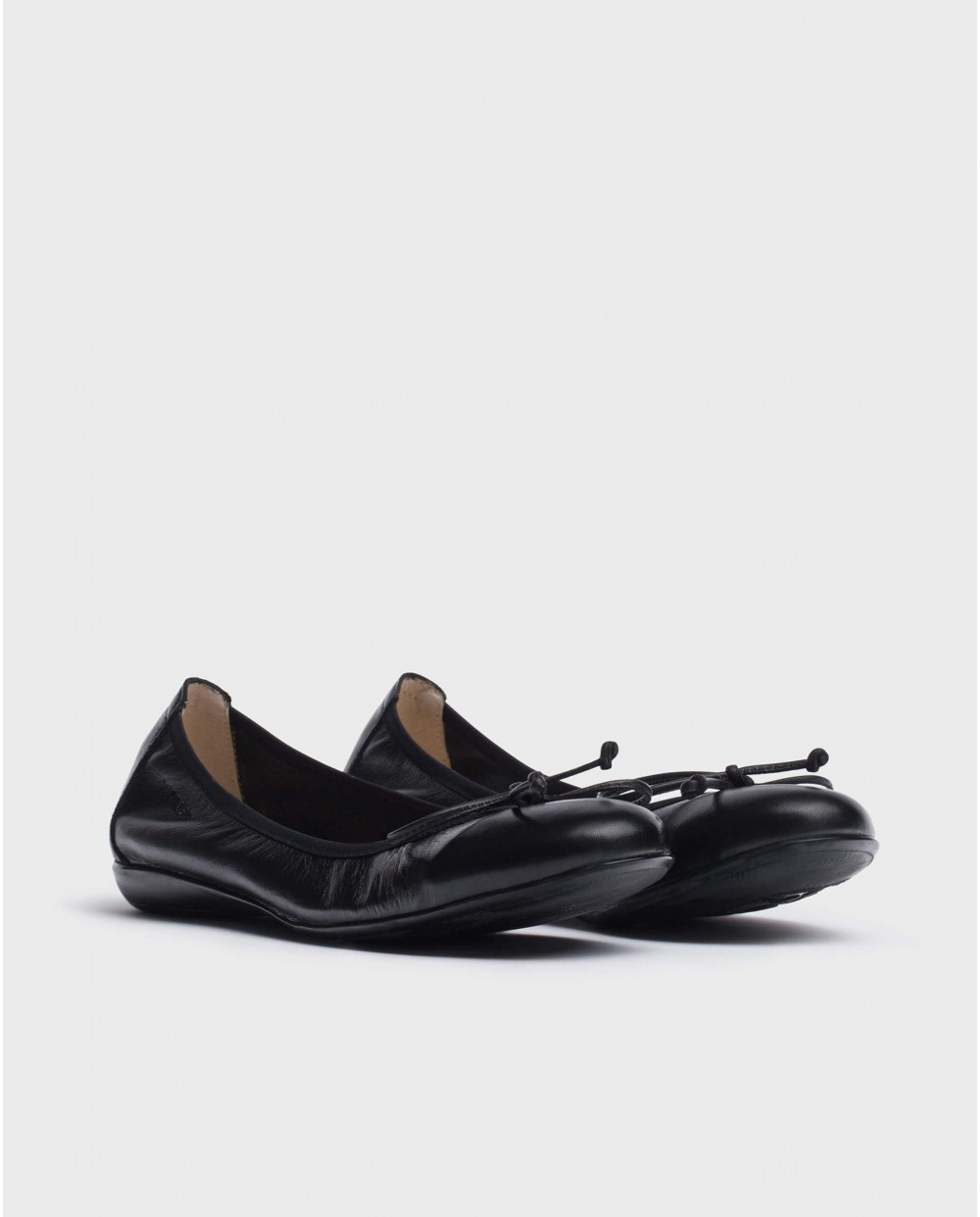 Wonders-Women shoes-Black Bo Ballet pump