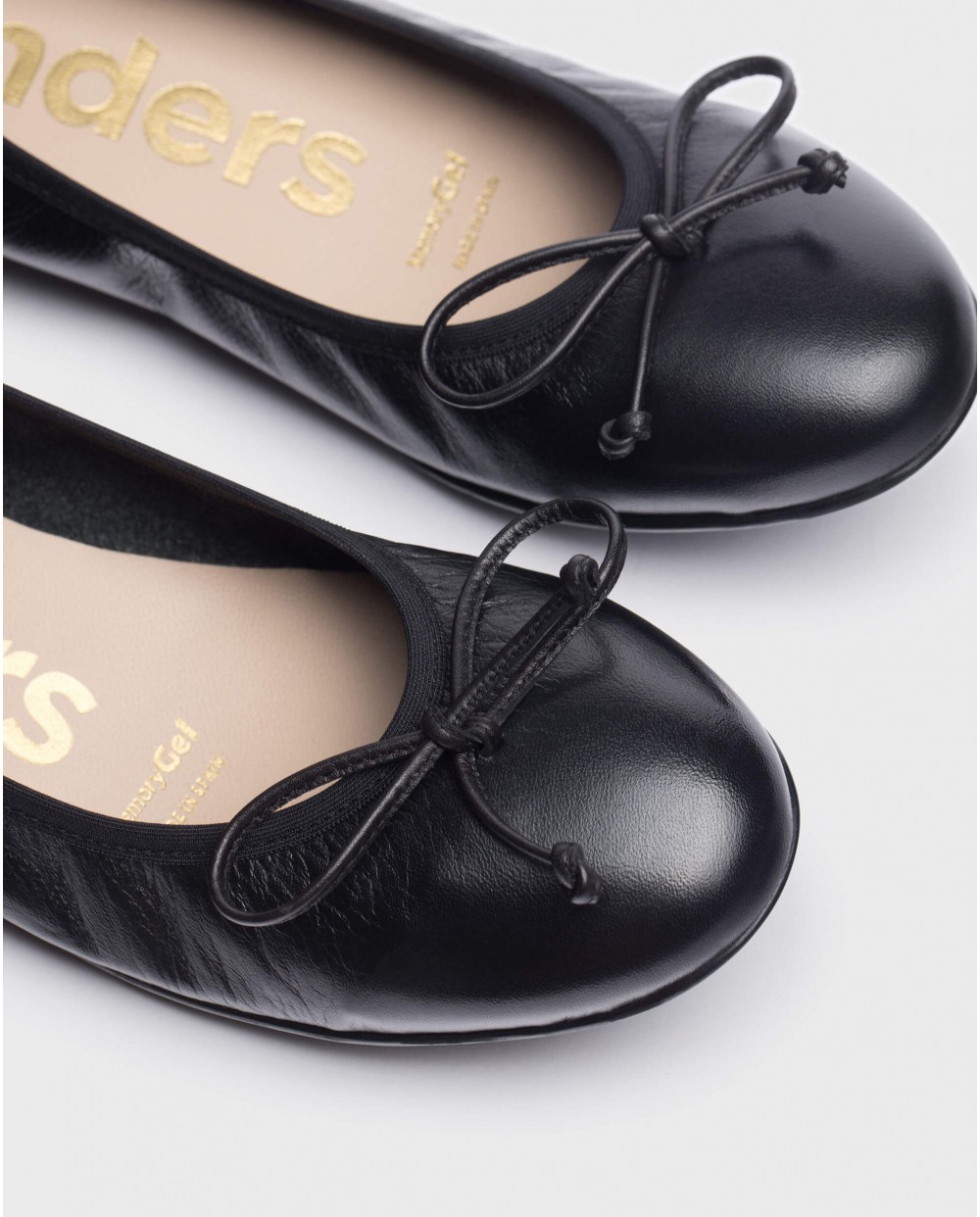 Wonders-Women shoes-Black Bo Ballet pump