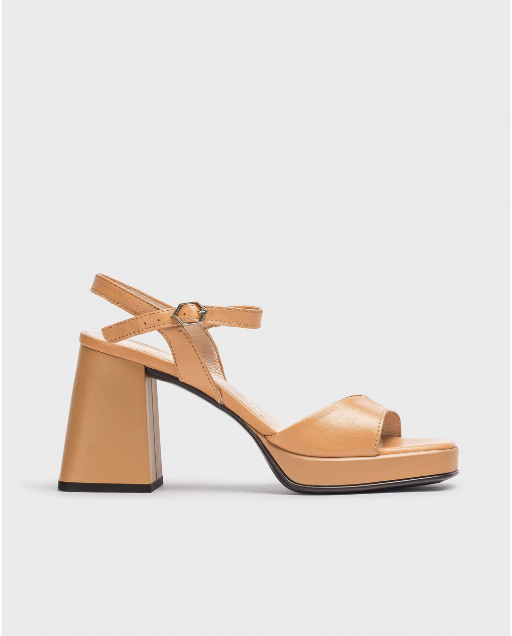 Wonders-Heels-Brown BEATLE Sandal