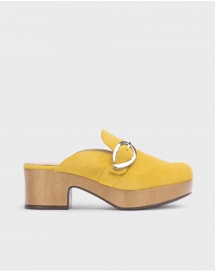 Wonders-Zapatos de mujer-Zueco SLOW Amarillo
