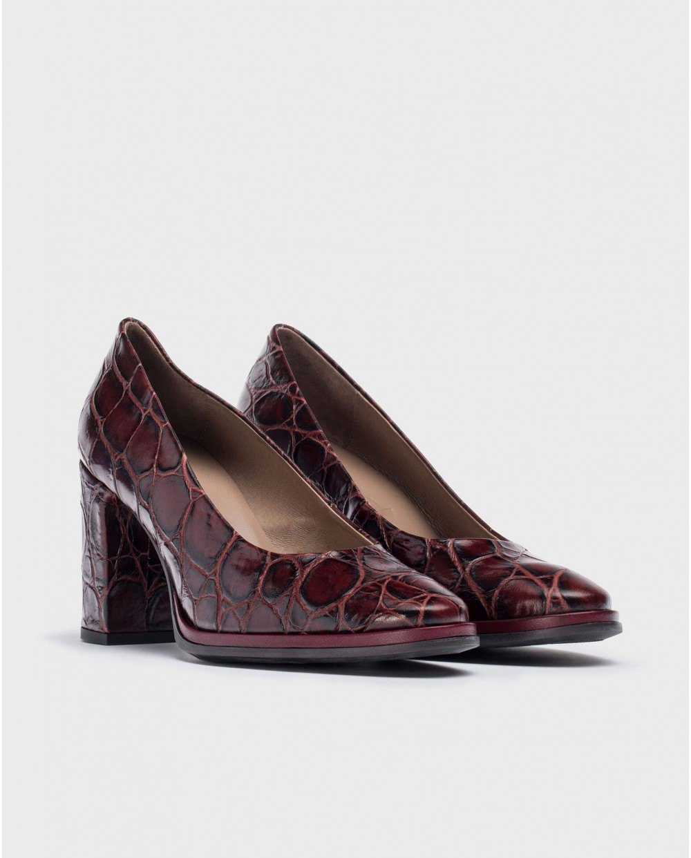 Wonders-Heels-Burgundy DENIS Heeled shoe