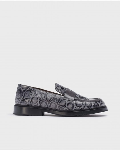 Wonders-Flat Shoes-Grey NED moccasin