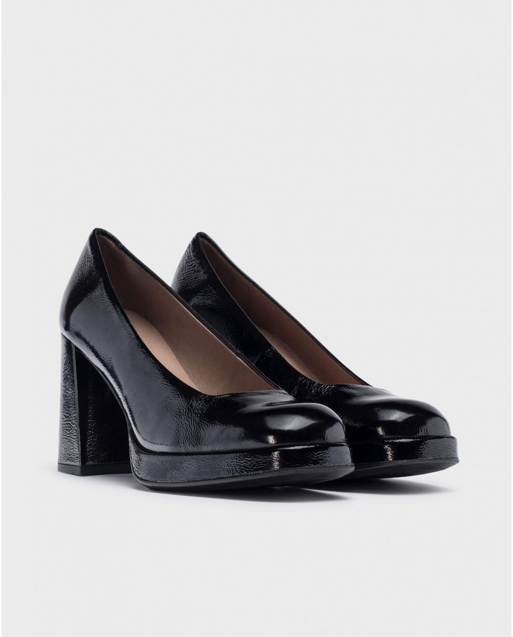 Wonders-Heels-Black CAPTAIN high-heeled shoe