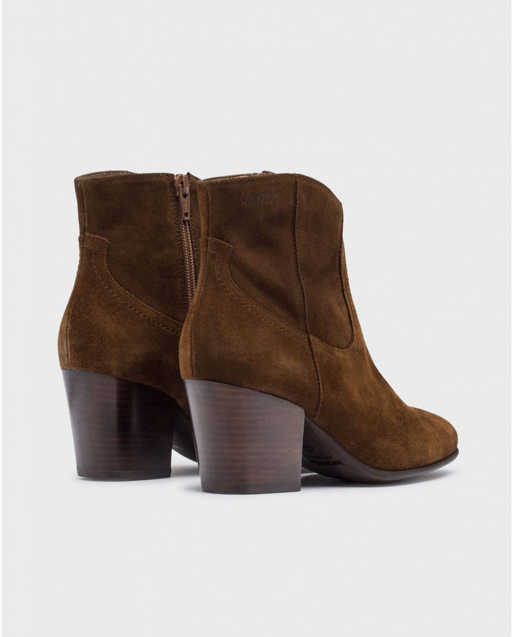 Wonders-Ankle Boots-Mocha CANE ankle boot