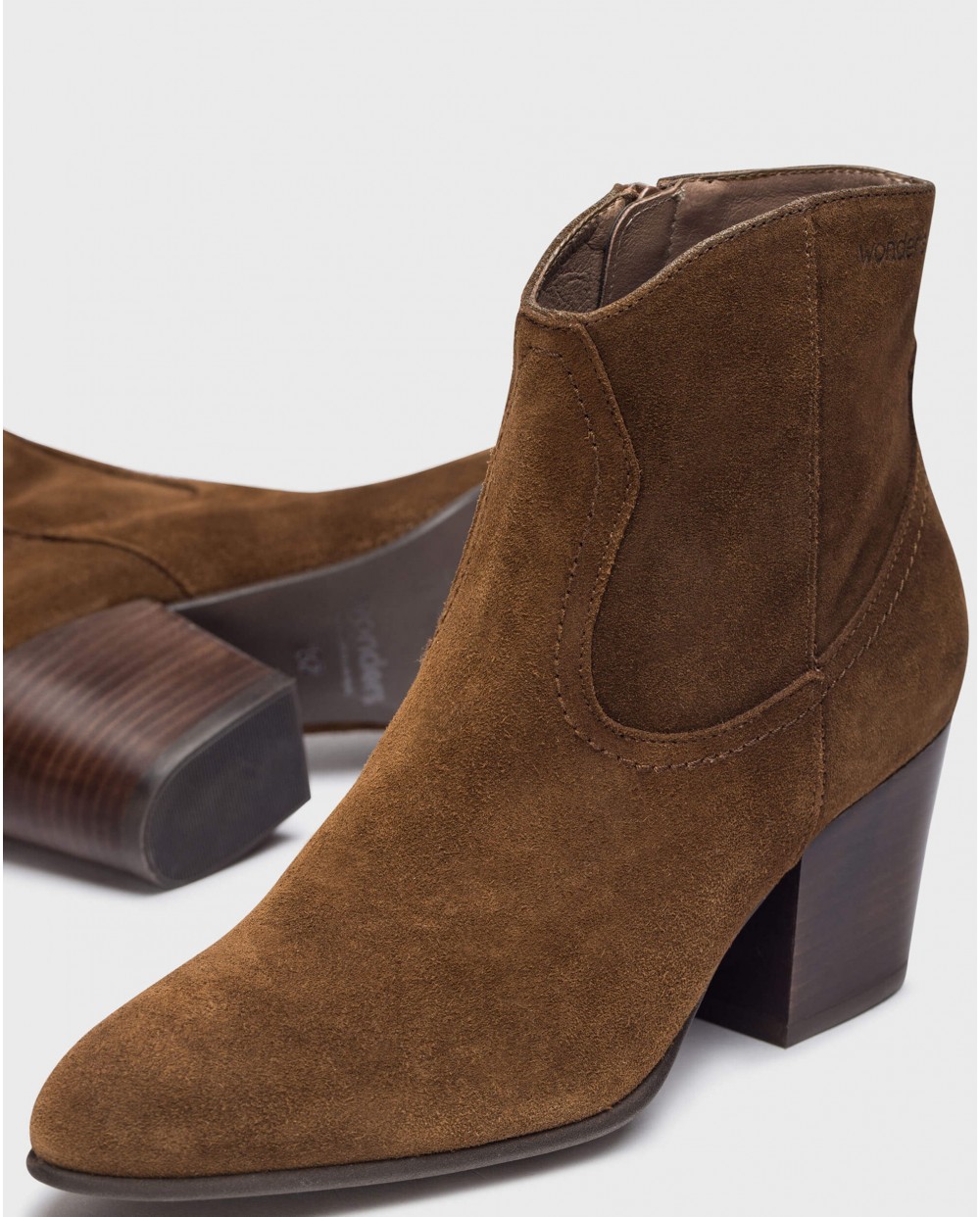 Wonders-Ankle Boots-Mocha CANE ankle boot