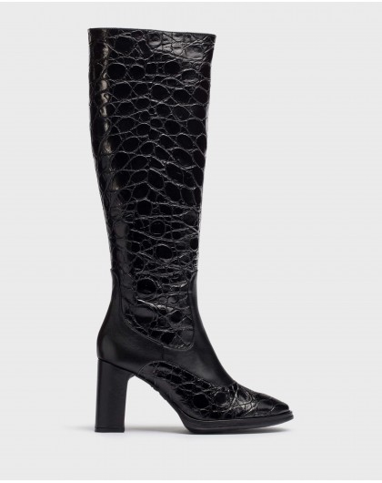 Wonders-Boots-Black KATE Boot