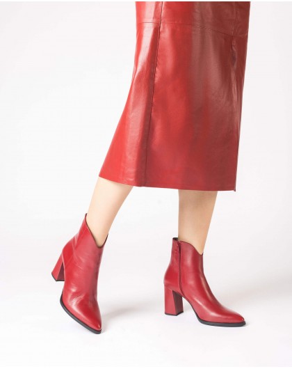 Wonders-Ankle Boots-Burgundy NARA ankle boot