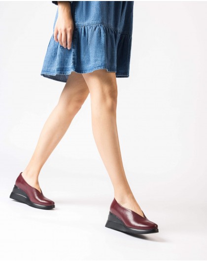 Wonders-Outlet-Burgundy WATER moccasin