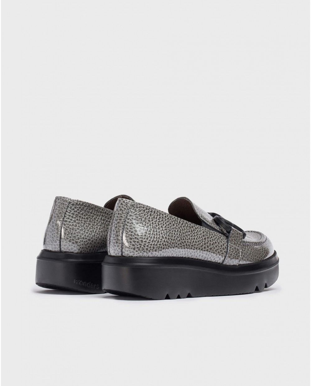 Wonders-Loafers-Grey MIRA moccasin