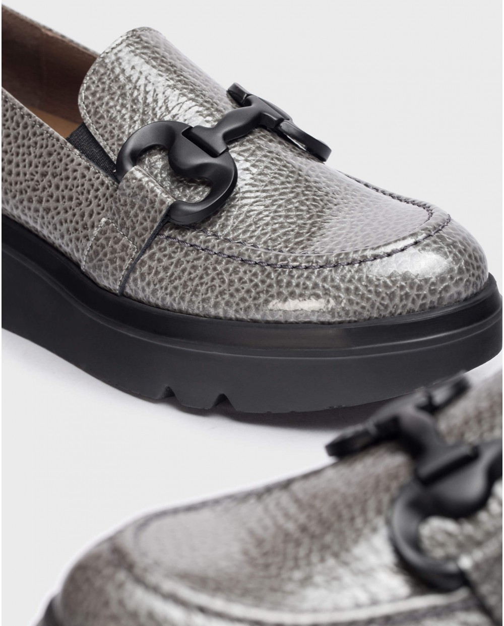 Wonders-Loafers-Grey MIRA moccasin