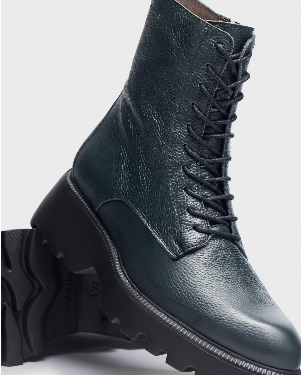 Wonders-Ankle Boots-Green leather ATARI ankle boot