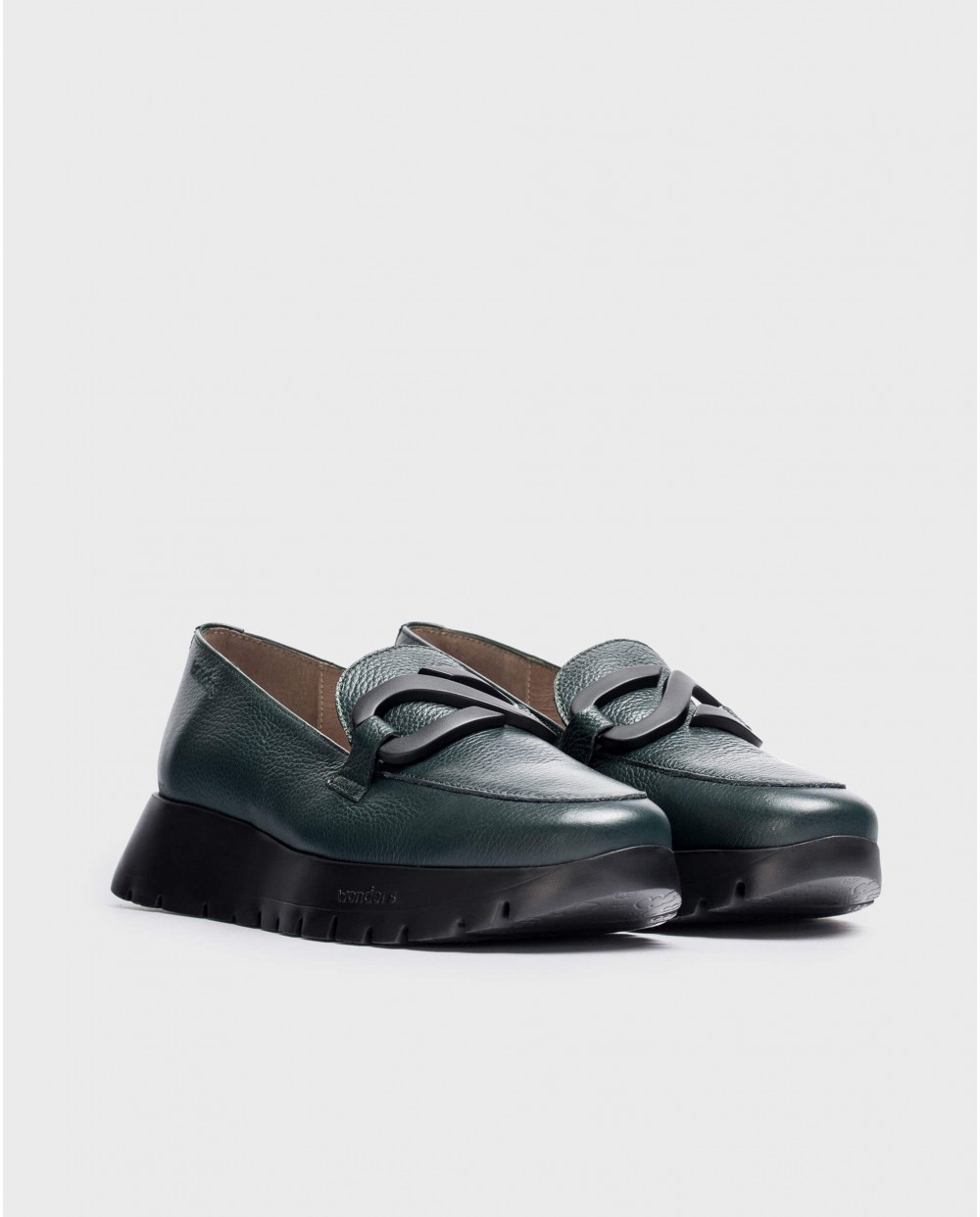 Wonders-Loafers-Green Rose loafer