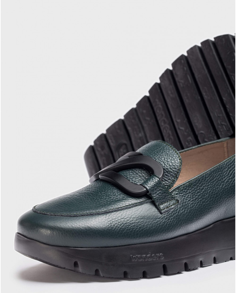 Wonders-Loafers-Green Rose loafer