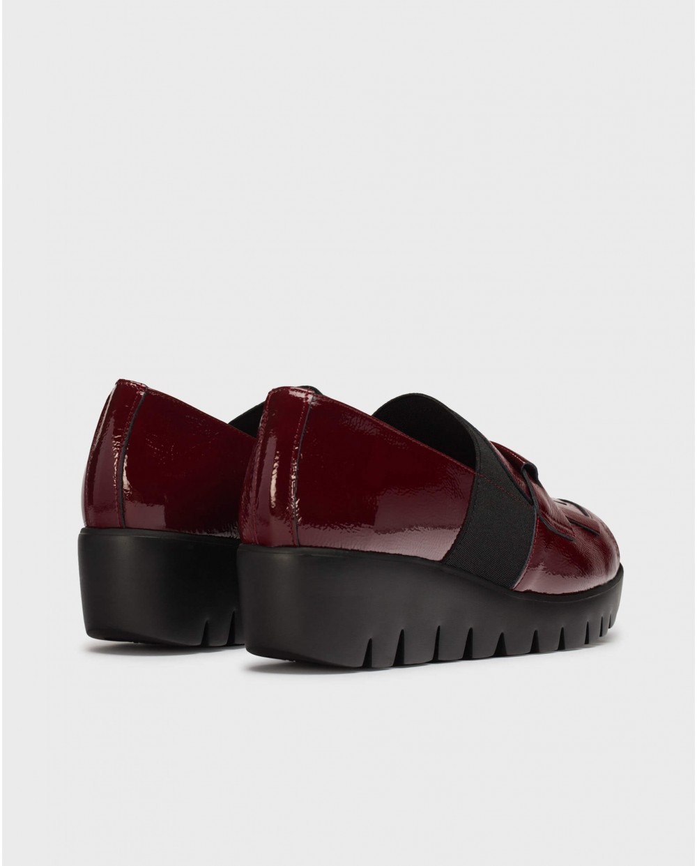 Wonders-Flat Shoes-Burgundy KENAI Moccasin