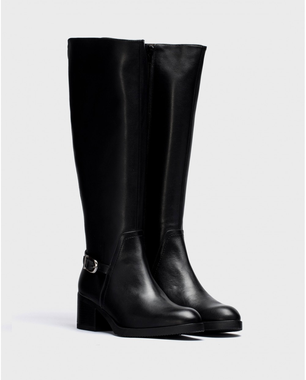 Wonders-Boots-Black elastic boot