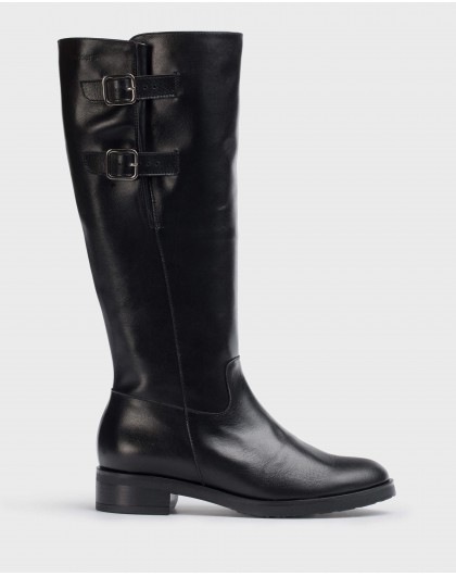 Wonders-Boots-DOUBLE Black Boots