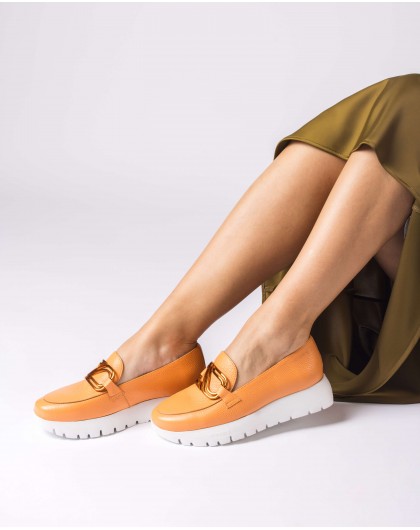 Wonders-Zapatos de mujer-Mocasines SIDNEY Naranja