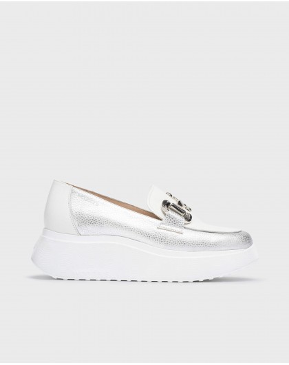 Wonders-Women shoes-Silver MONTREAL Moccasin